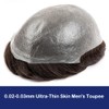 Men's Toupee Hair System for Men 0.02-0.03 mm Ultra Thin