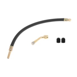 Motoforti 1set 135 Degree Copper Tire Valve Extension with Flexible Plastic 300mm Tyre Valve Inflation Adapter for Car Motorcycle RV Truck Bike