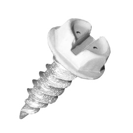 Malco 8X1-1/2 White Zip-in Self-Piercing Screws | 1/4" Slotted Hex Washer Head Sheet Metal Screws | Fast & Easy Piercing | Zinc Plated (250 Count)
