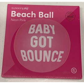 SunnyLife 14" Beach Ball Neon Pink Baby Got Bounce