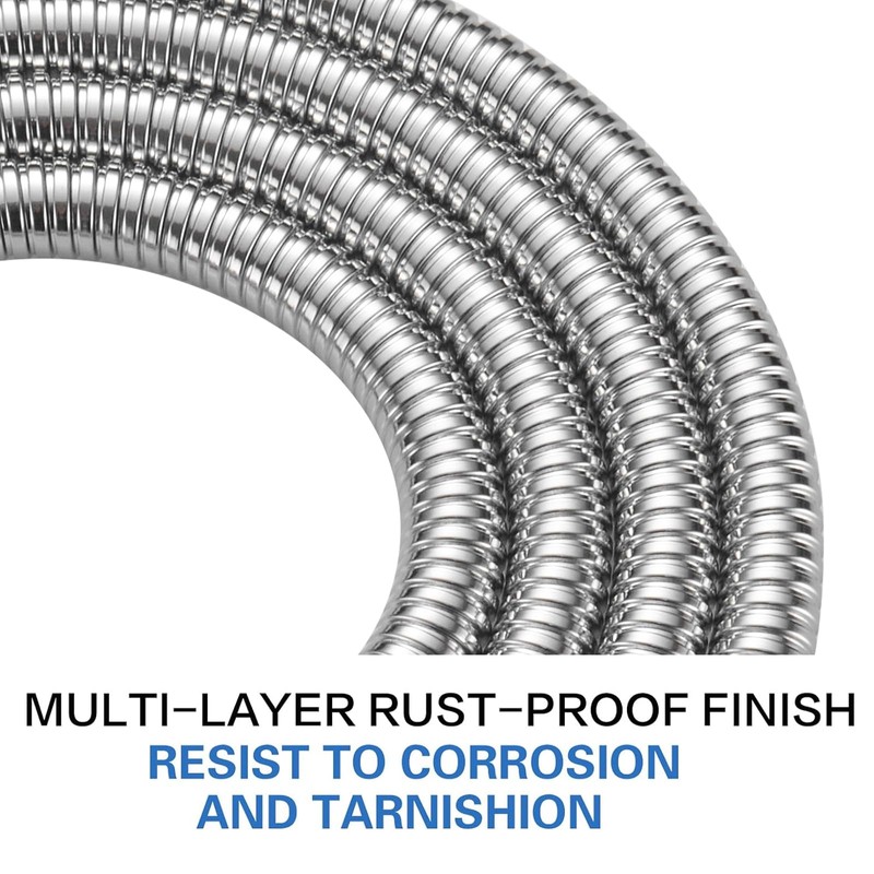 RUMOSE 98 inches Shower Hose Extra Long Stainless Steel Shower