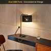 Bedside Table Lamp, Fully Dimmable Table Lamp with 2 USB