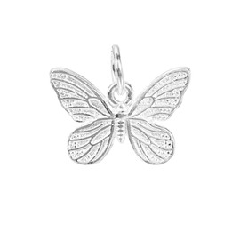 PATIKIL 1pcs Butterfly Charm, Mini 925 Silver Butterfly Pendant Charm Bulk Silver DIY for Jewelry Making Bracelets Earrings Necklace Craft, Silver White