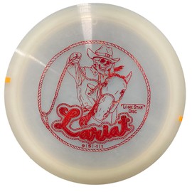 Lone Star Disc Glow Lariat | Stable Disc Golf Fairway Driver | Artist Stamp 170g+ | Durable & Smooth Premium Plastic | Good Straight Flight for Wooded Fairways | Colors May Vary