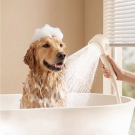 Geokin:Dog Shower Attachment for Bathtub Faucet - Leak-Proof Pet Washing Hose Attachment with Sprayer, 6.5FT Portable Shower Hose, Dog Bath Hose for Dog Grooming Cat Bathing