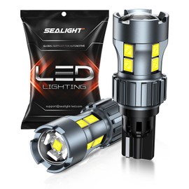 SEALIGHT 921 LED Bulb Reverse Light, W16W 906 912 921 Bulbs 600% Brighter Super Bright Reverse Light Bulb with Projector Replacement for T15 Backup Lights, 6000K White Pack of 2