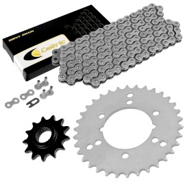 Caltric Drive Chain & Sprockets Kit for Polaris Trail Boss 350L 2X4 1990 1991 1992 1993