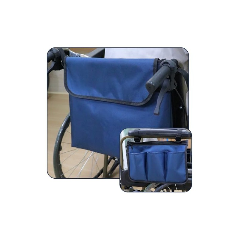 2 Pcs Wheelchair Side Bag, for Standard Wheelchairs & Walkers