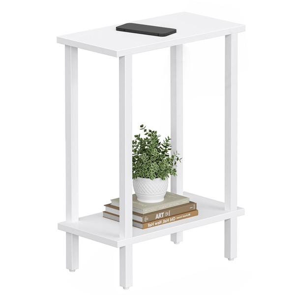 TUTOTAK Small Side Table, Narrow End Table, Skinny Sofa Table,