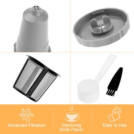 Mtsooning Reusable K Cup with Bottom Filter, Stainless Steel Mesh Eco-Friendly Coffee Pods Replacement for Keurig K Cup Brewers B30, B31, B40