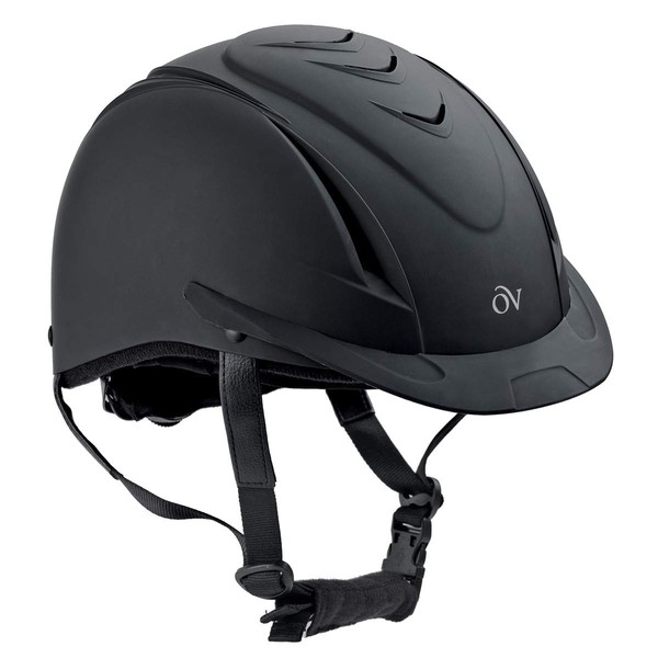 Ovation OV Deluxe Schooler Helmet, Color: Black-Blk Vents, Size: M/L (467566VBKBKM/LG)