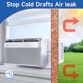 U Shaped Air Conditioner Insulation Foam Block for Midea,Window Air Conditioner Side Foam for Midea and Danby Insulation Panels Window Seal Kit (2 PIC)