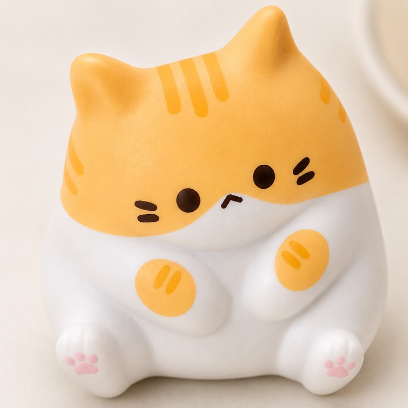 Slow Rebound Cat Squeeze Toy for Fidgeting – Soft PU