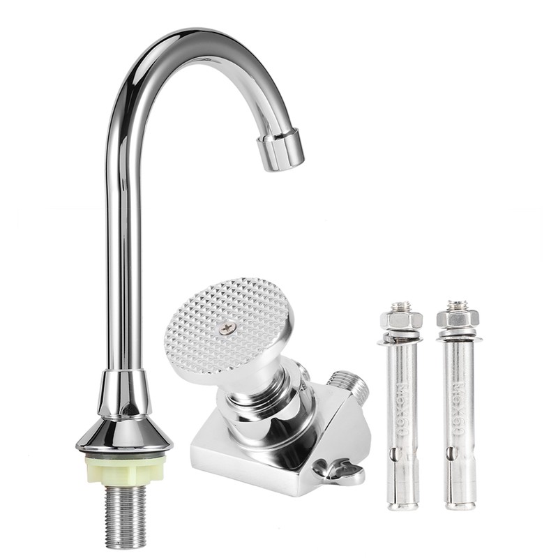 G1/2in Thread Copper Floor Mounted Foot Pedal Basin Faucet Sink