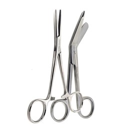 A2Z SCILAB Set of 2 Pieces Bandage Scissors and Hemostat 5.5" Made of Premium Quality Stainless Steel Scissors