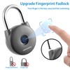 Newisdomake Fingerprint Padlock, Smart Lock with Key Backup, Waterproof for