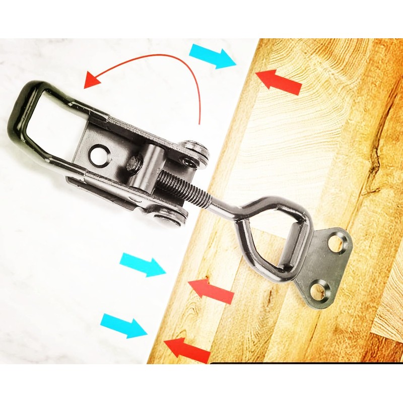 6 Pack Adjustable Toggle Clamp, Black Pull Latch Clamp,Holding Capacity