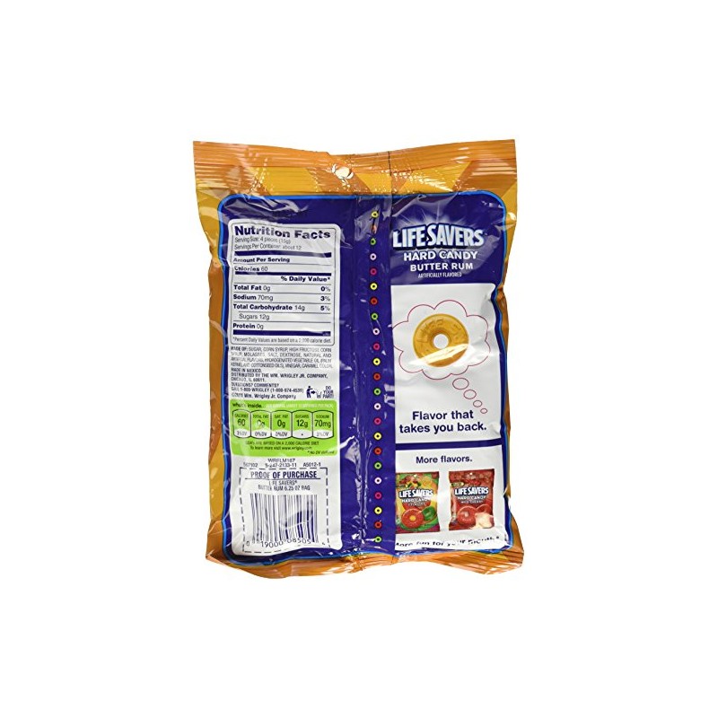 LifeSavers Candy, Individually Wrapped, Butter Rum - 6.25 oz (2