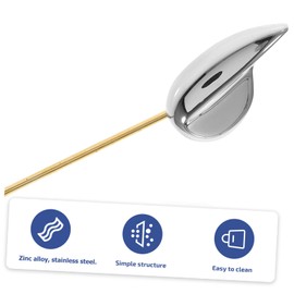 Operitacx Toilettenschlüsselzubehör Handhaben Toilettengriff Tauschen Ersatz Rostfrei Bad Reparatur Universal- Toilettenhebel Tauschen Tank Toilettenspülhebel Tauschen Silber Messing