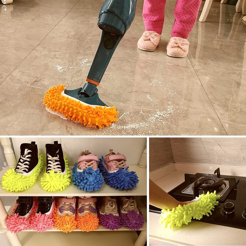 10 PCS 5 Pairs Dust Duster Mop Slippers Shoes Cover,