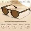 CARFIA Retro Men's Sunglasses Polarized UV400 Protection, Small Round Acetate