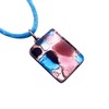 Glass Pendant, Murano Glass Pendant, Handmade Glass Pendant, Silver Leaf,