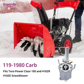 Hypersky 119-1980 Carburetor for Power Clear 180 PC180 418ZR 418ZE Toro 38587 38272 38282 38452 Snow Blowers Carb Replace 520-876