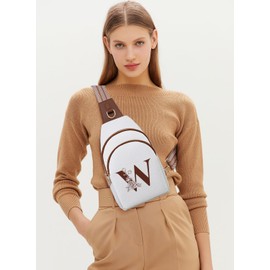 Initial Women Crossbody Bag Sling Shoulder Purse Fanny Pack Side Cross Body Travel Small Leather Belt Backpack Mom Her Daughter Mother Sister Girlfriend Best Friend Unique Christmas Xmas Birthday Gift