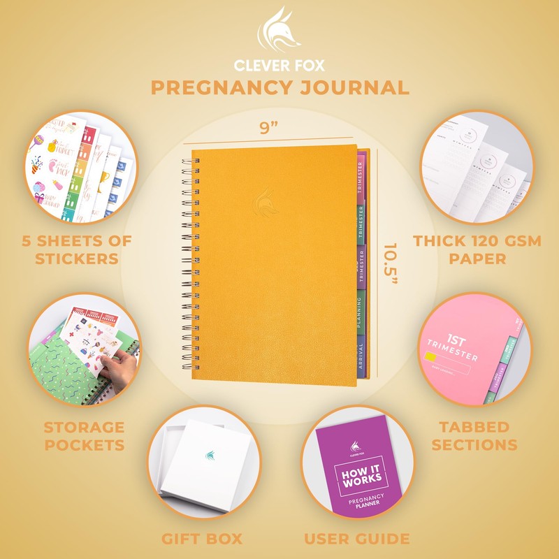 Clever Fox Pregnancy Journal & Memory Book - Pregnancy Planner