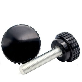 Star Knobs M5x15mm Round Head Screw Clamping Nuts Knob Grips Female Thread Bakelite Handle Black
