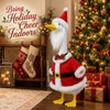 23" Christmas Porch Goose Outfits, Santa Goose Clothes with Bowtie