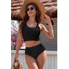 Oheyeseker Women Tankini Bathing Suit Two Piece Ruched Tummy Control