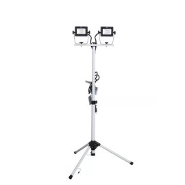 Smart Electrician 2400 Lumen LED Tripod Work Light Cast Iron Rugged Heavy Duty Outdoor Workshop