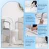 Stand Alone Toilet Safety Rail - Adjustable Detachable Medical Toilet