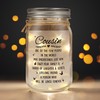 Cousin Gifts for Women Best Cousin Ever Gifts,Mason Jar Night