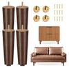 Yes4All 6 Inches Round Wood Furniture Legs Set of 4