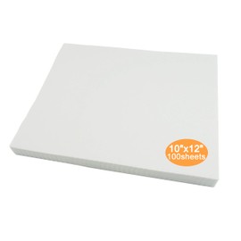 New brothread Tear Away Machine Embroidery Stabilizer Backing 10"x12" - 100 Precut Sheets - Medium Weight 1.8 oz - Fits 5x7 Hoops