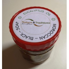 Moroccan Black Soap/Argan Oil/Lavander/Rose Beldi Hammam SPA Pure Natural 250g (Eucalyptus)
