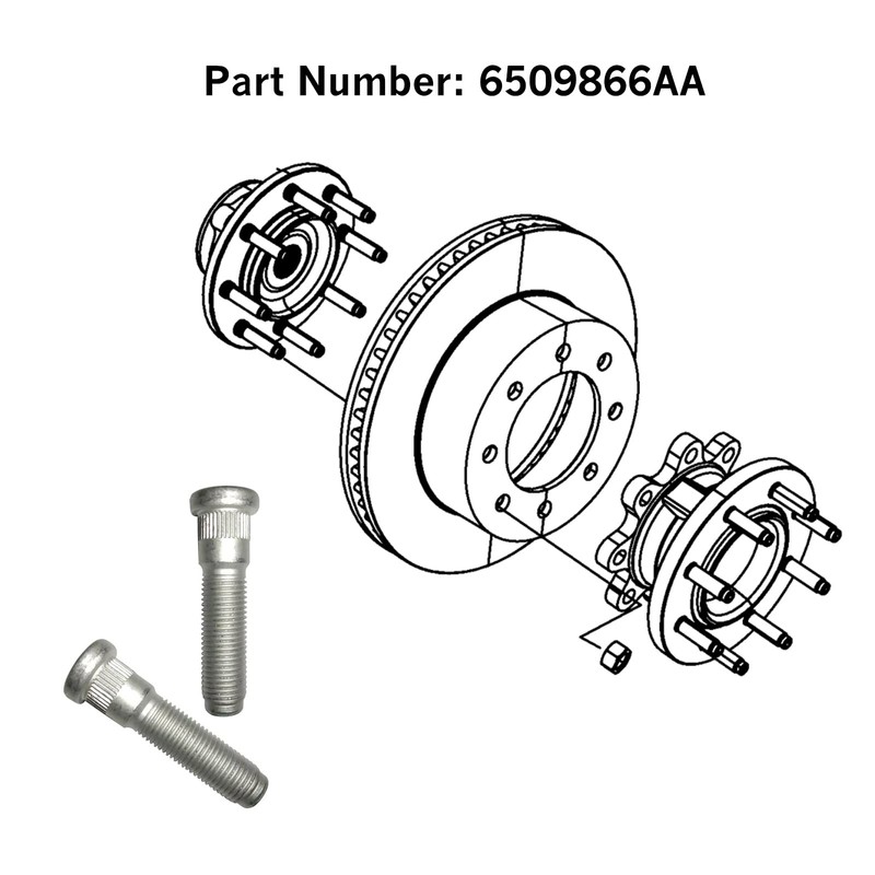 8 Pcs Front or Rear Wheel Stud Fit for Dodge