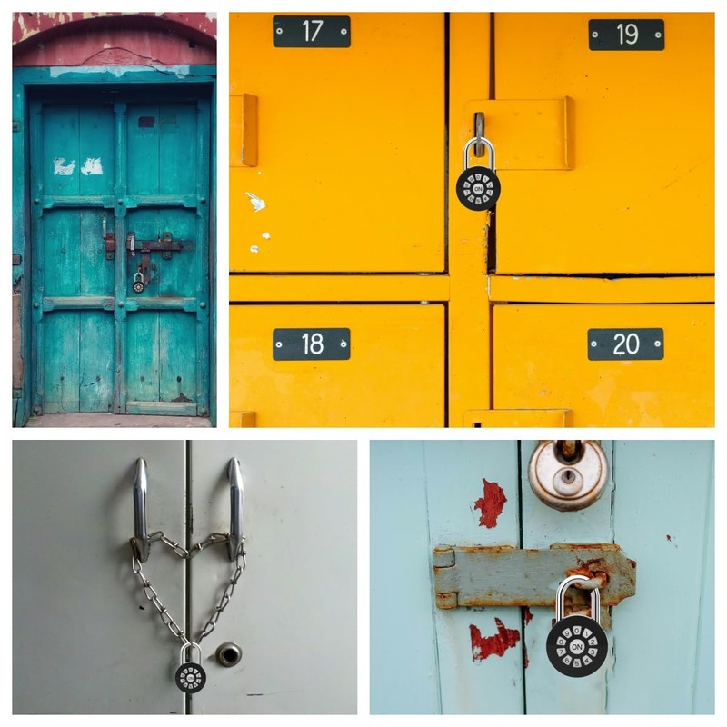 Decruil Padlock for Outdoor Gate,Digital Padlock with Code, Lock for