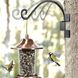 TUOBOUNDARY 15inch Swivel Plant Hangers Outdoor- 2PCS Heavy Duty Iron Planter Hanging Hook Bracket Swivel Bird Feeder Hanger Hook Metal for Flower, Lantern, Wind Chimes