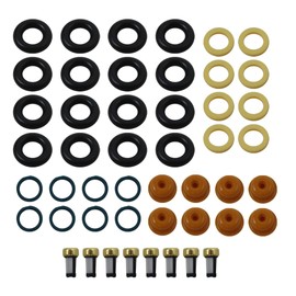 8 Sets 0280150943 Fuel Injector Seal Kits for Ford Expedition 1997-2002 V8 4.6L - O-rings, Pintle Caps, Seal Spacers and Filter Baskets Included by BLUE ELF