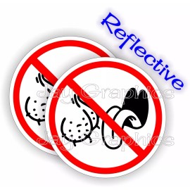 Unbranded (2) REFLECTIVE Hard Hat Stickers | NO BAG LICKERS | Funny Helmet Decals Labels