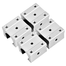 4Pcs SBR16UU Aluminum Linear Ball Bearing Slide Block Units 16mm Open Linear Motion Bearing Block Linear Rail Bearing Block for CNC