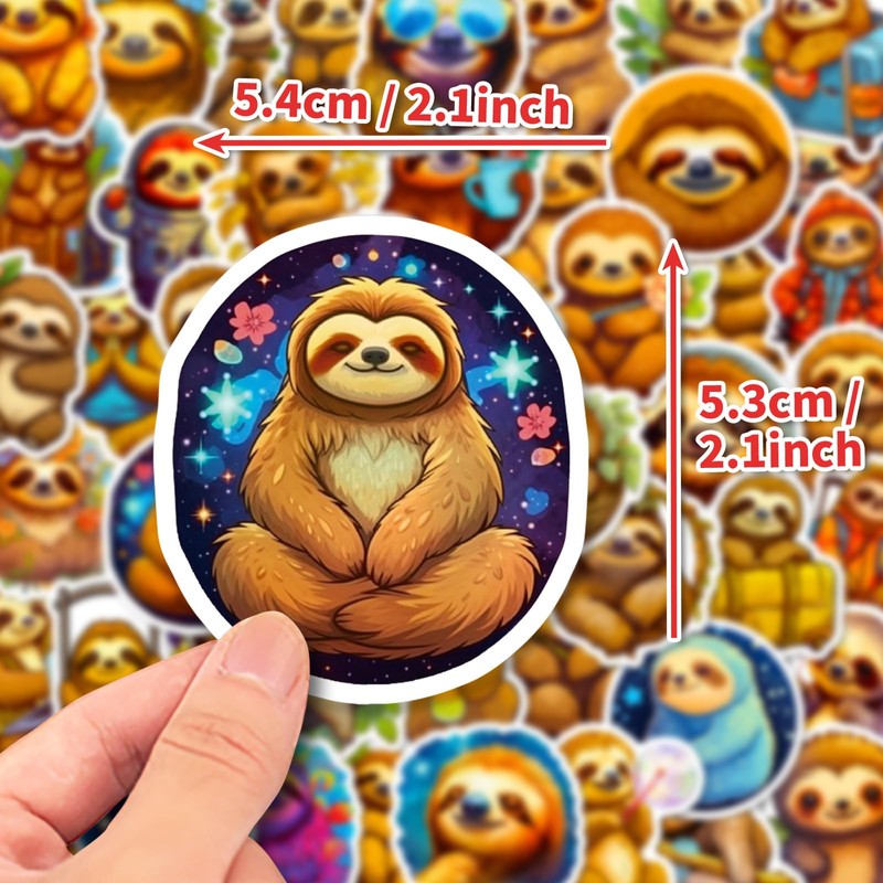 Bric Dodo 50 Pieces Sloth Stickers Car Laptop Phone Guitar