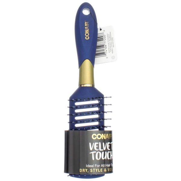 Conair Velvet Touch Vent Brush, Assorted Colors (Pack of 2)