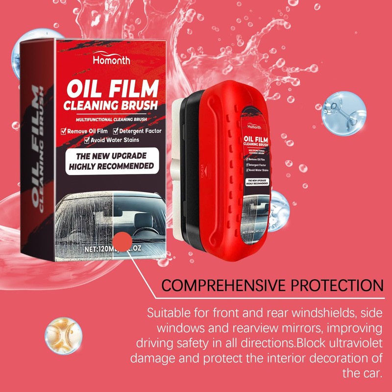 2pack Automotive Oil Film Cleaning Brush New Glass Coating for