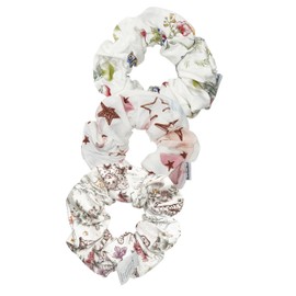 BambooBud Baby Girls Hair Scrunchies Hair Ties for Girl Kids 3PCS Hair Accessories Toddler Infants Kids Elastics, Leopard/Rabbit/Star