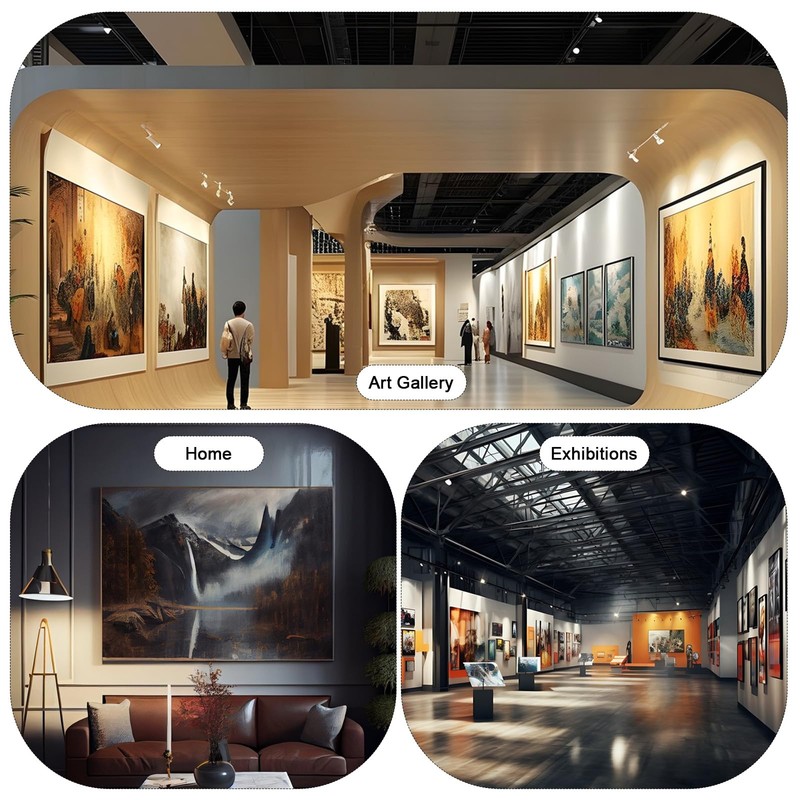 12 Pack Sturdy Picture Rail Hanging System, 6.5ft (2 m)