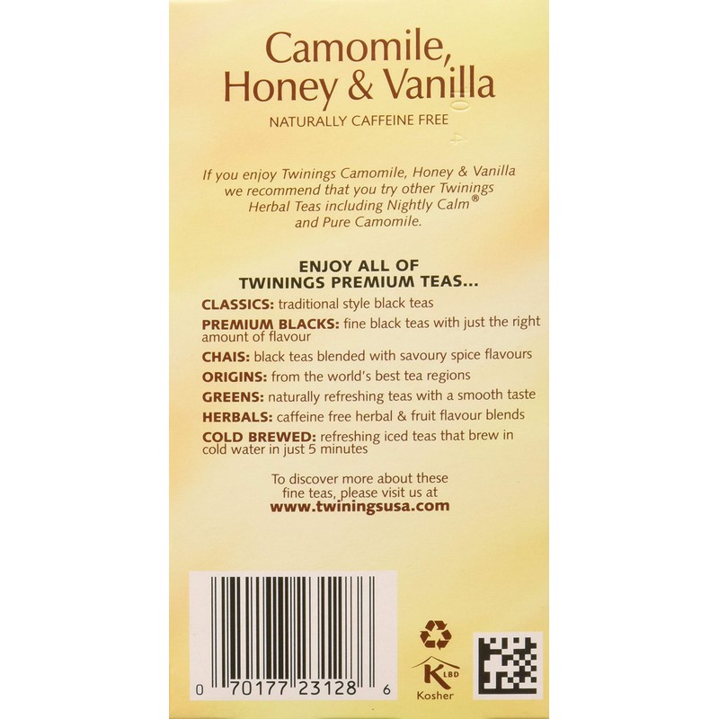 Twinings Herbal Tea Chamomile Honey and Vanilla -- 20 Tea